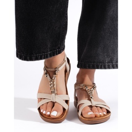 Naisten beige-sandaalit 1