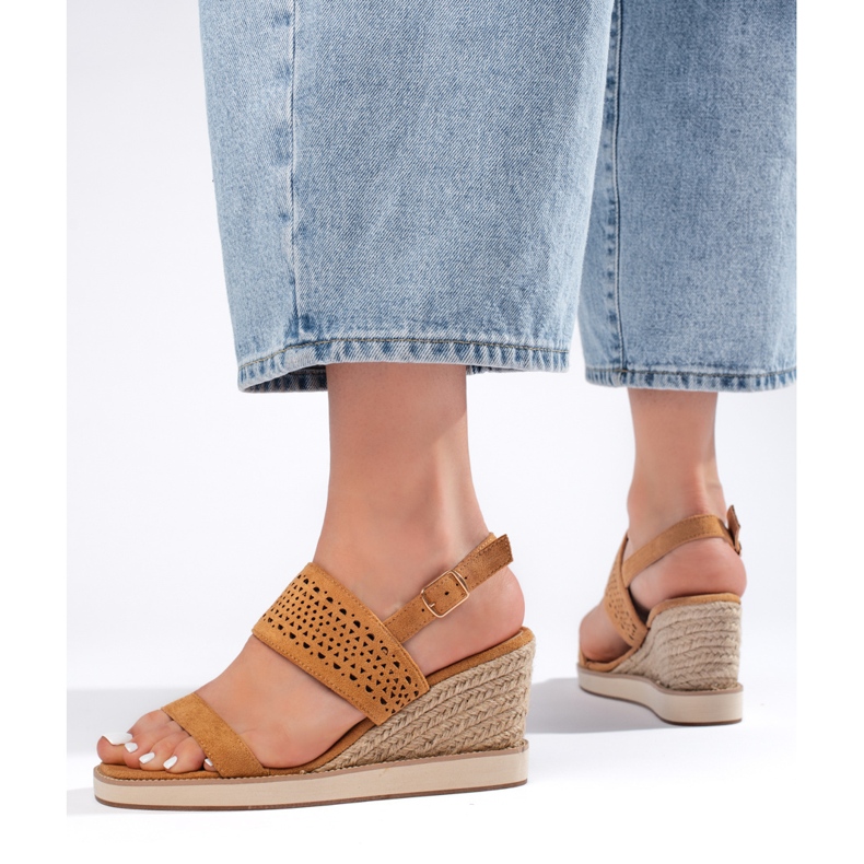 Ruskeat naisten kiila sandaalit 1