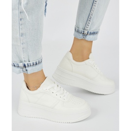 Naisten valkoiset urheilujalkineet valkoinen 1