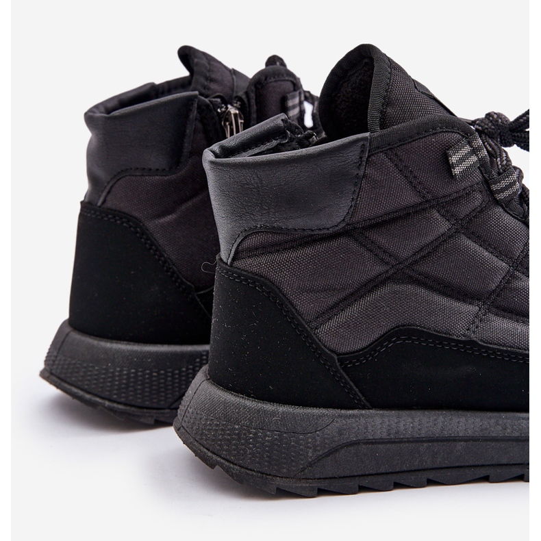 Eristetyt miesten nauhalliset talvisaappaat Progress PROGJ-24-153 musta 2