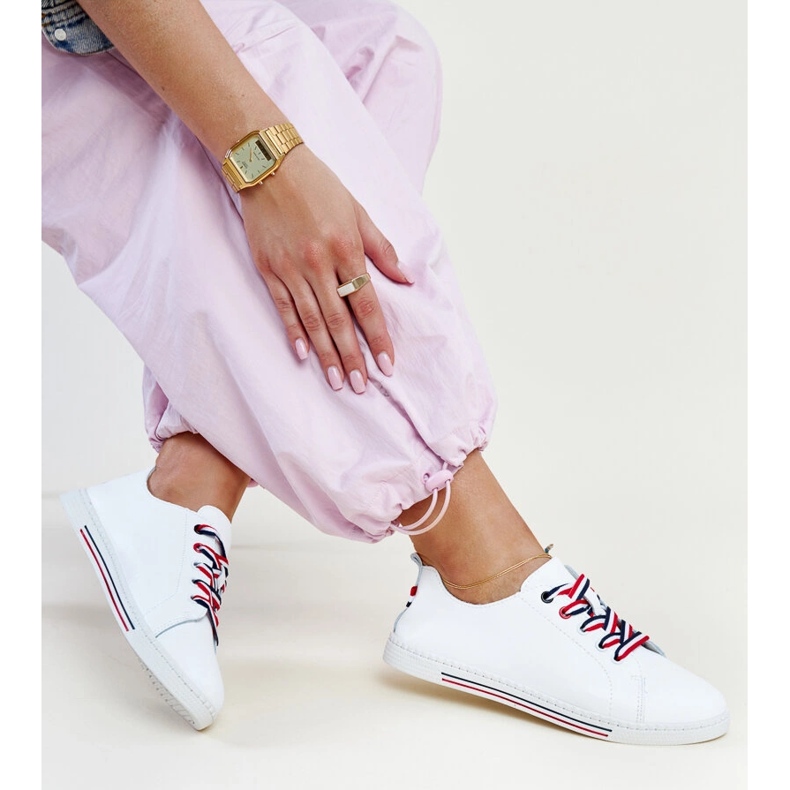 Vinceza valkoiset nahkalenkkarit valkoinen 2