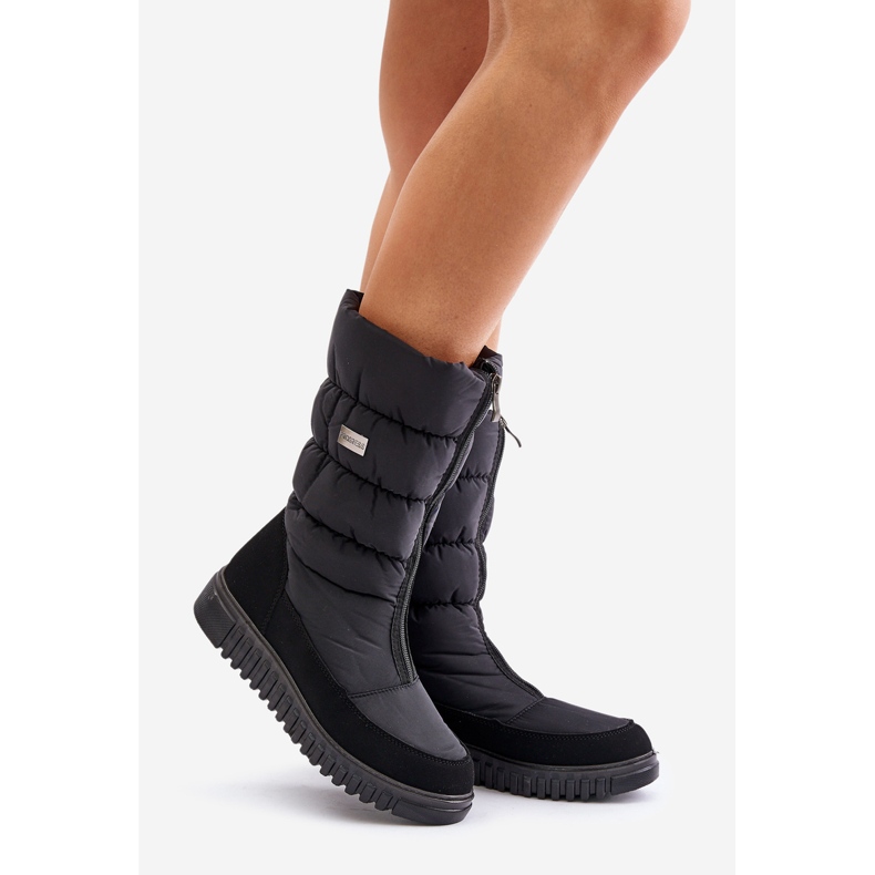 Lämpimät naisten lumisaappaat Progress PROGJ-24-149 Musta 1