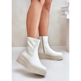 Zazoo 60369 naisten nahkaiset nilkkurit alustalla, vaalea beige 2