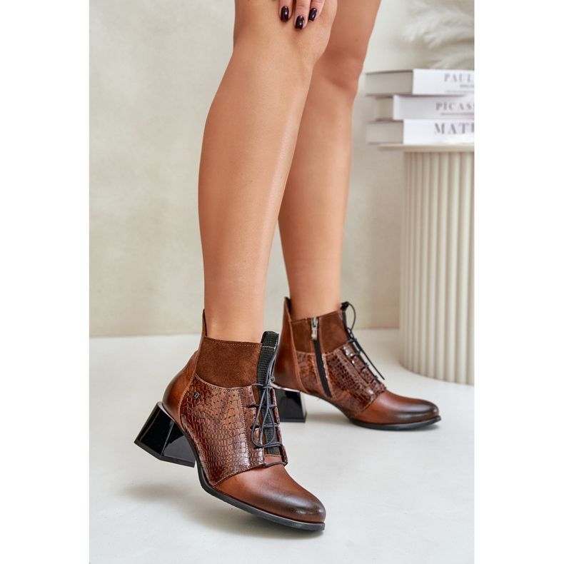 Zazoo 60503 Ruskeat nahkaiset korkokengät 2