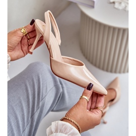 Patenttikorkokengät, joissa avokorko, beige Emmizola 2