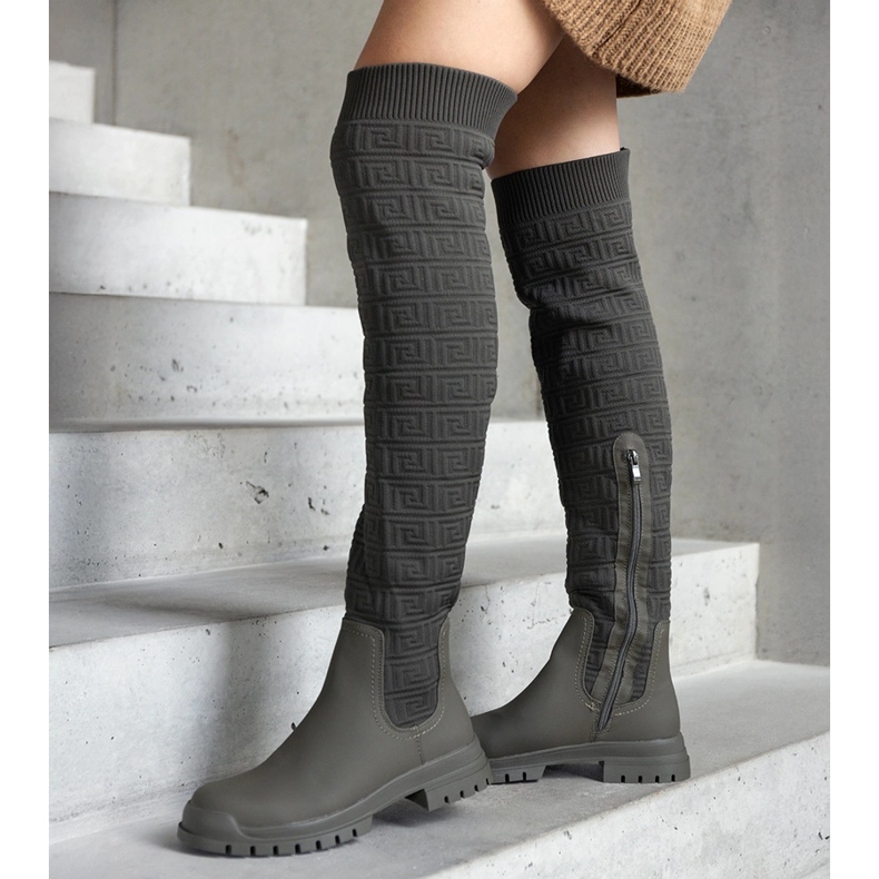 Vihreät kangassaappaat, joissa mattapintainen Scarlett 1