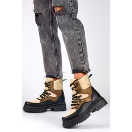 Naisten nilkkurit, naisten nilkan yli ulottuvat talvikengät beige 1