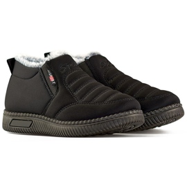 Matalat, mustat, lämpöeristetyt talvisaappaat, naisten nilkkurit 1