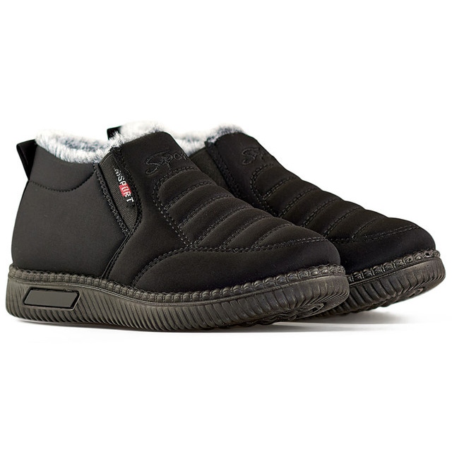 Matalat, mustat, lämpöeristetyt talvisaappaat, naisten nilkkurit 1