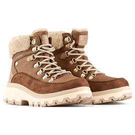 Ruskeat vaellussaappaat, eristetyt, nauhalliset talvisaappaat 1