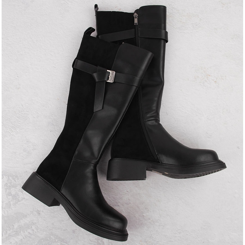 Filippo DKZ6404 mustat nahkasaappaat 1