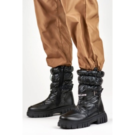 Naisten lumikengät paksulla pohjalla, musta OH-29B 1