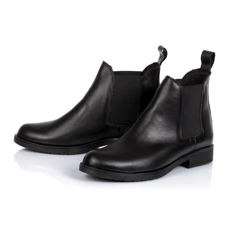 Rusttler Naisten Rustler naisten Karo-nahkaiset Chelsea-saappaat musta 1