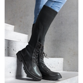 Luanan vihreät slip-on saappaat joustavalla materiaalilla 1