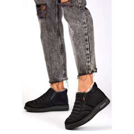 Naisten matalat lumisaappaat, eristetty, musta 7792B 2