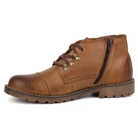Olivier Miesten lyhyet talvisaappaat, 963MP, punainen beige 2