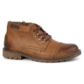 Olivier Miesten lyhyet talvisaappaat, 963MP, punainen beige 3
