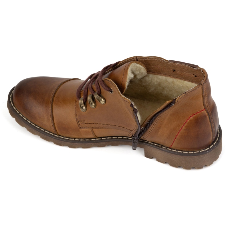 Olivier Miesten lyhyet talvisaappaat, 963MP, punainen beige 1