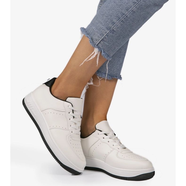 Mustavalkoiset klassiset BL3619-SP lenkkarit valkoinen 1