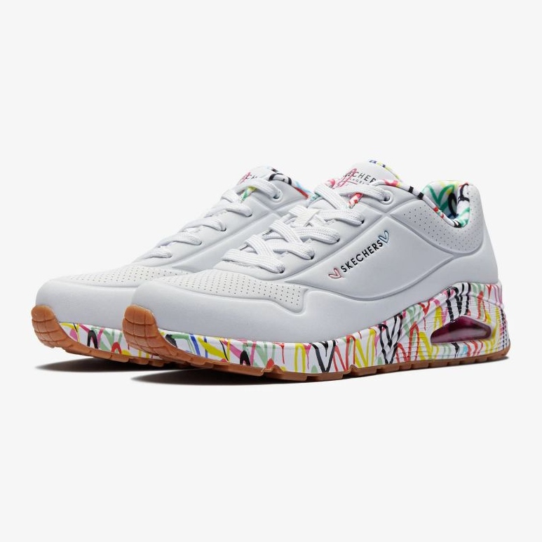 Skechers X Jgoldcrown Uno Loving Love -kengät 155506-WHT valkoinen 1