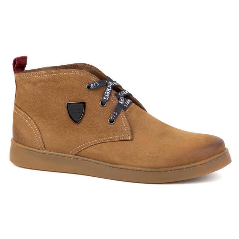 Chukka miesten nahkakengät KAMPOL 110/410 vaaleanruskea beige 1