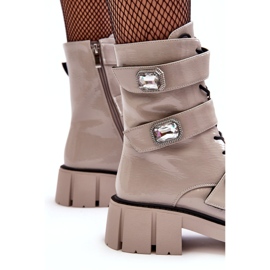 Naisten työsaappaat Patenttivaaleanharmaa S.Barski MR870-61 2