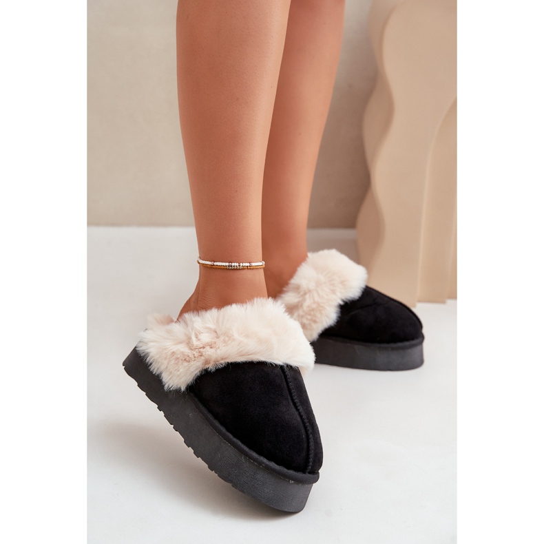 Mustat Doriola naisten lumisaappaat paksulla pohjalla ja turkista 2