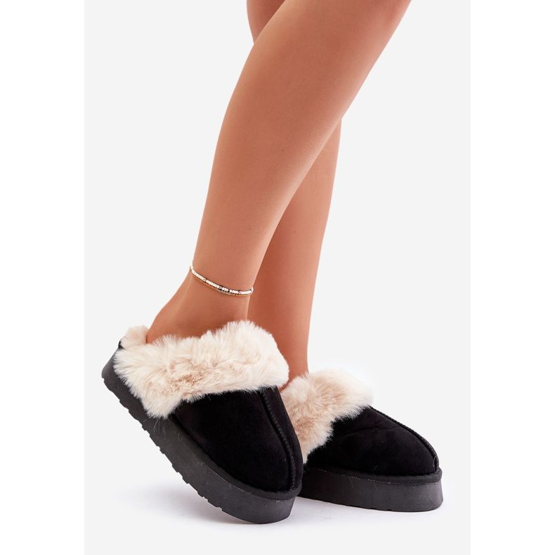 Mustat Doriola naisten lumisaappaat paksulla pohjalla ja turkista 1