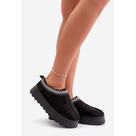 Mustat Tamilda Platform lumisaappaat brodeerauksella 1