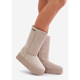 High Platform Snow Boots Big Star OO274894 Vaalean beige 1