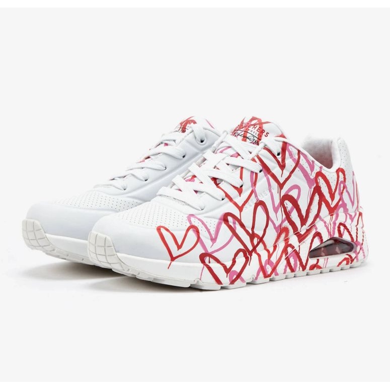 Skechers X Jgoldcrown Uno-Spread The Love W 155507-WRPK kengät valkoinen 1