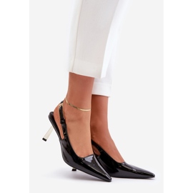 Patenttikorkokengät, joissa avokorko, Black Filona musta 1