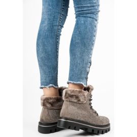 Kylie Tyylikkäät saappaat suojalla ruskea 1