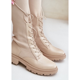 Beiget Iranel-saappaat, joissa on sukkapäällinen 2