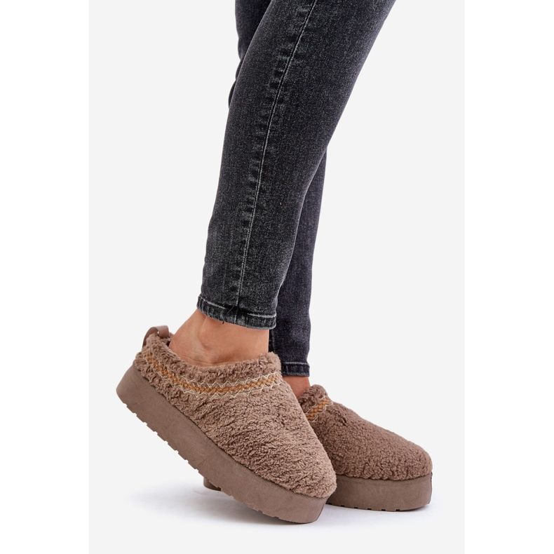 Lammasaappaat turkista, lampaannahkaa, tumma beige Mesirra 1