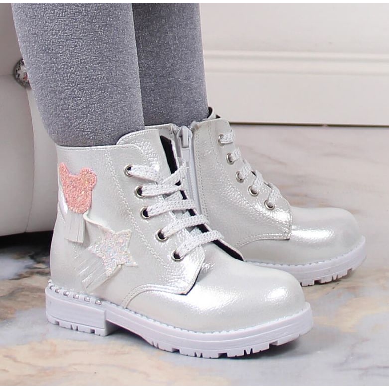 Hohtavat eristetyt saappaat Potocki Jr WOL121C hopea 1