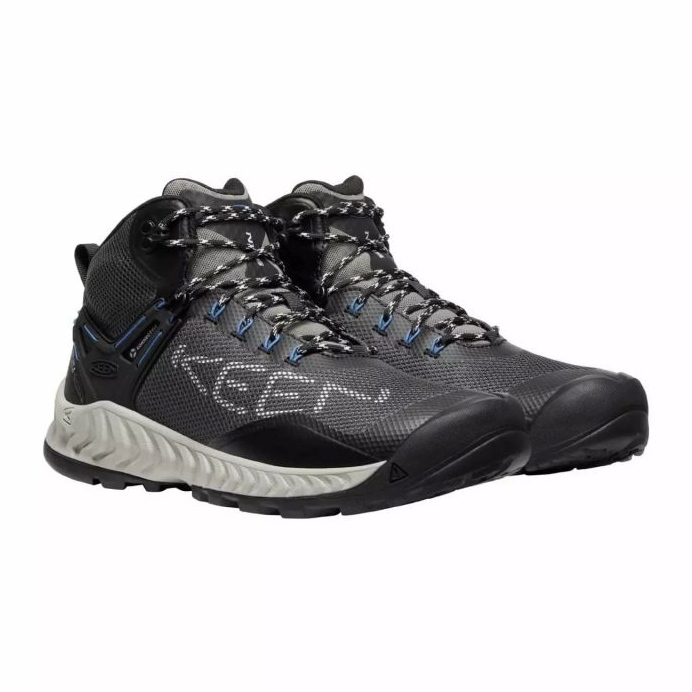 KEEN Nxis Evo Mid Wp kengät MAGNET/BRIGHT Cobalt KE-1026108 musta 1