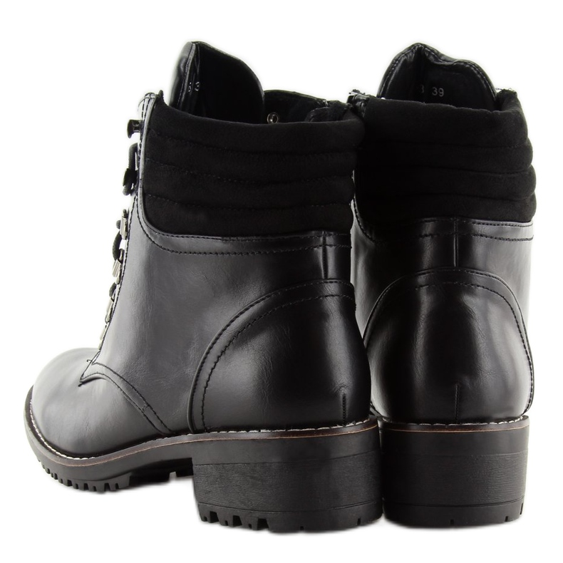 Mustat nauhalliset trappers K-3 mustat 2