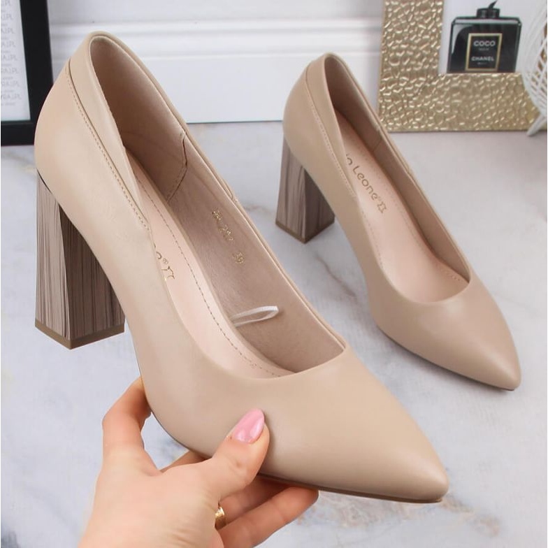 Sergio Leone W SK404A beigenväriset korkokengät 2