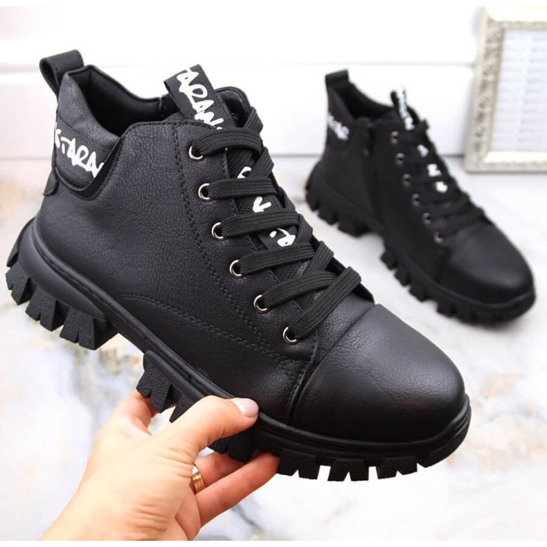 Sergio Leone W SK423 eristetyt alustasaappaat, mustat 1