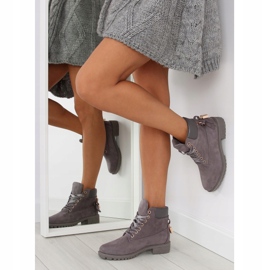 Harmaat puiset naisten saappaat AT-0623-L Harmaa 1