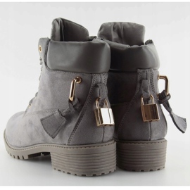 Harmaat puiset naisten saappaat AT-0623-L Harmaa 2