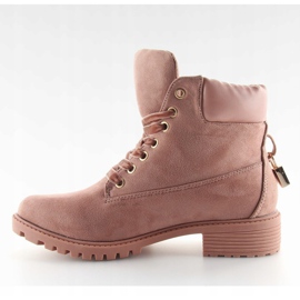 Puukengät naisille, mustat ja vaaleanpunaiset AT-0623-L Pinkki vaaleanpunainen 1