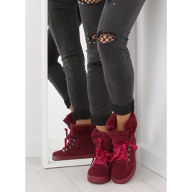 Naisten lumisaappaat viininpunainen 16-570 viininpunainen musta 1