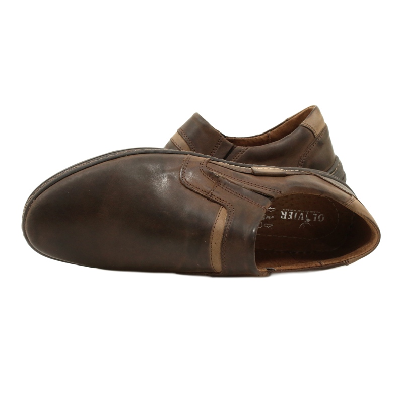 Olivier Miesten mokasiinit 520MP nahasta, tummanruskea 9
