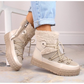 Filippo W PAW475B eristetyt nahkasaappaat, beige 2