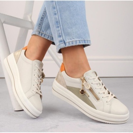 Rieker Mukavat nahkakengät Remonte W RKR676, beige 1