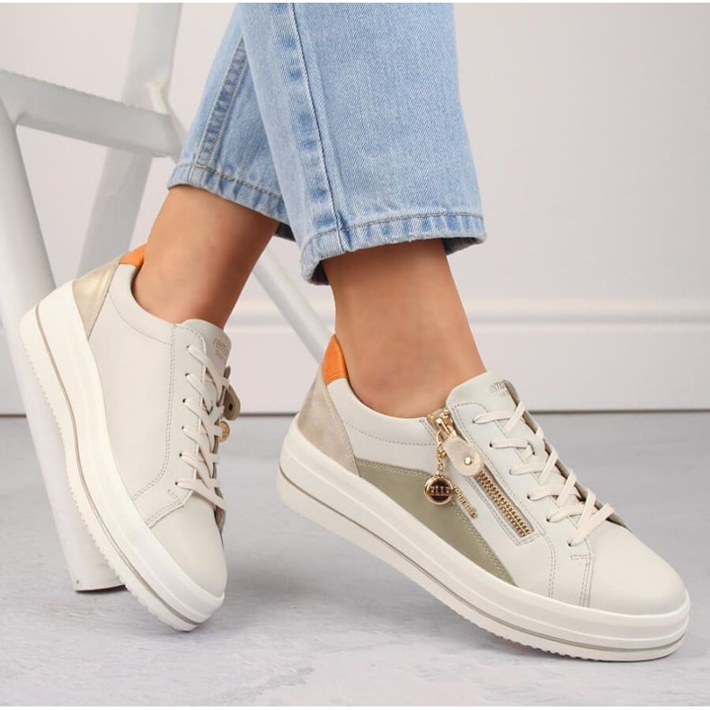 Rieker Mukavat nahkakengät Remonte W RKR676, beige 1