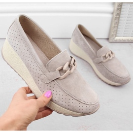 Filippo W PAW507A beige-nahkaiset mokkakengät 2