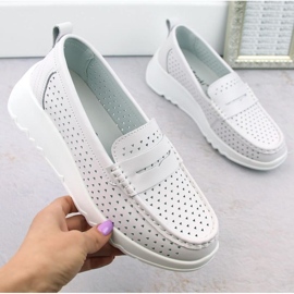 S.Barski S. Barski harjakattoiset kengät W LR509 OLI253A valkoinen 2